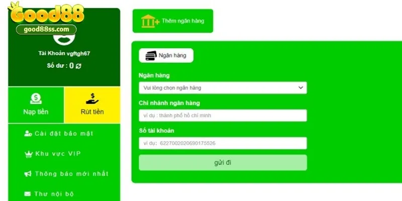 Rút Tiền Good88 - Chia Sẻ Một Số Lỗi Phổ Biến Khi Rút Tiền 2 Hướng dẫn rút tiền thành công qua 3 kênh giao dịch ngân hàng, ví điện tử và thẻ cào